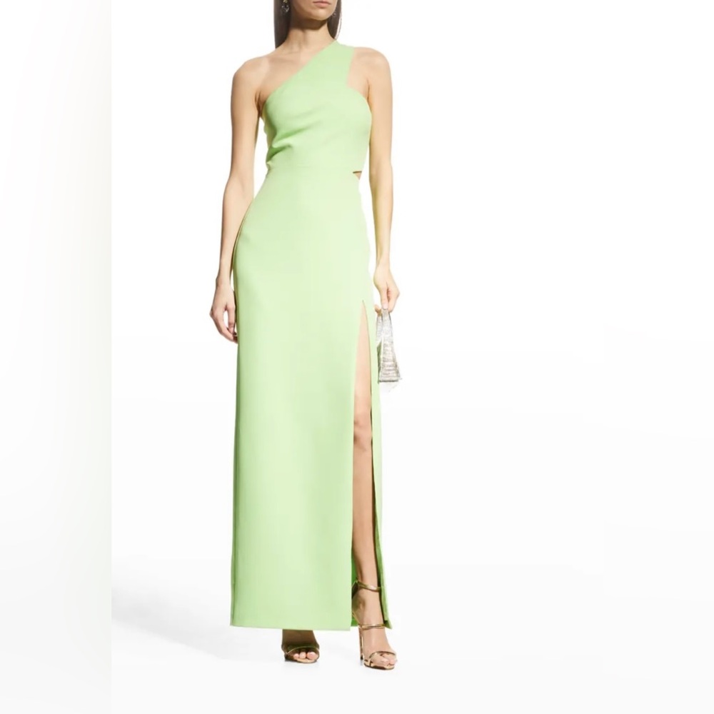 Aidan by Aidan Mattox One Shoulder Crepe Dress